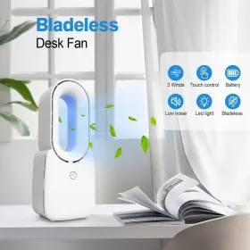 Conbola 408681170533 Rechargeable Desk Fan Bladeless Battery Operated Small Usb Quiet Table 1 #2