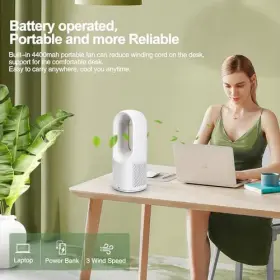 Conbola 408681172506 Desk Fan Portable Battery Operated Quiet Desktop Bladeless With 3 Cool Inch #2