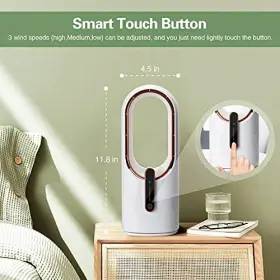 Conbola 408681172506 Desk Fan Portable Battery Operated Quiet Desktop Bladeless With 3 Cool Inch #3