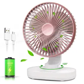 Conbola 747607943889 Small Desk Fan For Bedroom 4000mah Battery Powered Rechargeable 90 Ver