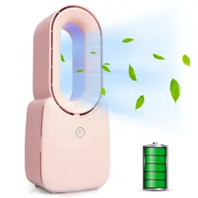 Conbola 750226660136 Small Tower Fan 11.8 Inch Personal Portable Rechargeable Usb Quiet Blad