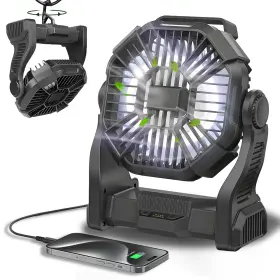 Conbola 764742802116 Rechargeable 25400mah Portable Fan With Usb C Lantern For Camping Travel