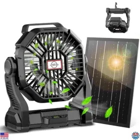 B0d797d8wr Conbola Portable 9-inch Solar Camping Fan Rechargeable Battery Led Lantern Usb-c