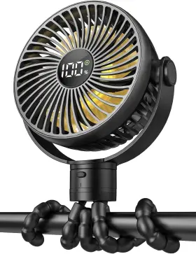 Coohea 313019838831 Portable Stroller Fan 4000mah Rechargeable Clip On Baby 25h Battery Life H