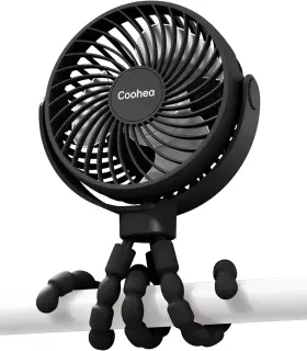 Kw21 Coohea Stroller Fan Clip On For Baby 4000mah Rechargeable Battery Operated Flexible T