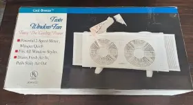 76722 Cool-breeze New 2-speed Twin Window Fan