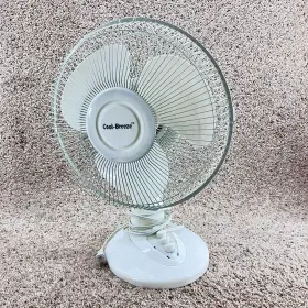 Hf-1230 Cool-breeze Parts Or Repair Oscillating Desk Fan 12 Inch 3-speed White Eb362