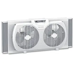 Cool-living 079902182442 9 Inch Twin Window Fan With Reversible Airflow Control Carry Handle