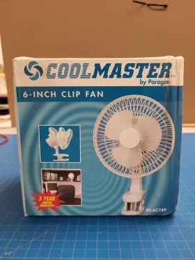 Ps-6c749 Cool Master Paragon 6-inch Clip Fan Portable Table Desk Personal Cooling