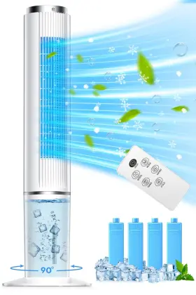 Coolech 703052258022 42 Inch Evaporative Air Cooler With Remote &led Touch Screen 4 Mode &3 Speed 1