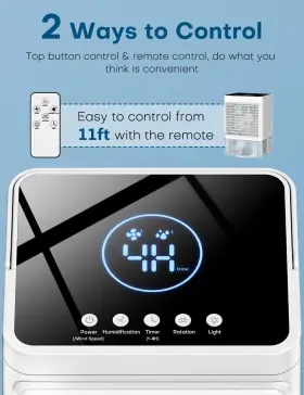 Coolech 703052258817 Personal Air Conditioner With Remote And Led Screen 90 Oscillation 4h Timer 7 #2