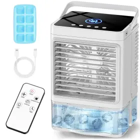 Coolech 755139190527 Personal Air Conditioner With Remote And Led Screen 90 Oscillation 4h Timer 7