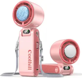 Coolhill 744110808919 Pro Handheld Portable Fan With Ice Cooler 199-speed 5500mah Rechargeable Handhe