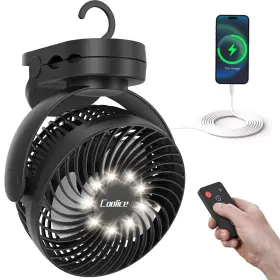 Yklyfs01 Coolice Camping Fan With Remote Control - 12000mah Rechargeable Battery Powered