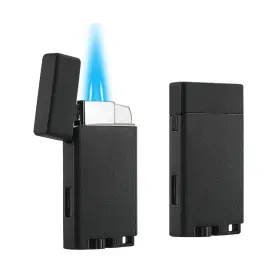 Copmotds 744585873214 Butane Lighter With Keyhole 2 Pack Double Jet Flame Torch ... Fast Ship
