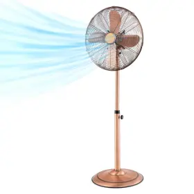 554695 Costway 16 Inch Standing Pedestal Fan With 3 Speed Settings Carrying Handle Aluminum Blades