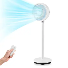 E088us-wha6207 Costway 9 Inch Oscillating Pedestal Fan Portable Floor With 3 Adjustable Heights And Speeds