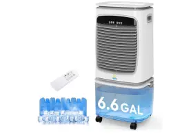 E101us-wha6221 Costway 6.6 Gal Evaporative Cooler Ac Fan With 120 Oscillation Remote 4 Ice Box