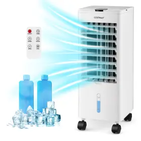 E284us-wha6334 Costway Portable Oscillating Swamp Evaporative Air Cooler Fan With 3 Speeds Modes Remote