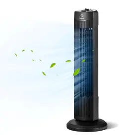 Ep23485bk-es Costway 28 Inch Oscillating Tower Fan Floor Standing Portable Bladeless With 3 Wind Speeds
