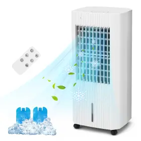Es10125uswh Costway 3-in-1 Portable Evaporative Air Cooler 60 Oscillation Cooling Fan Humidifier