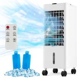 Us-2es10284us-wh Costway Evaporative Air Cooler Fan Portable Oscillating Swamp With 3 Speeds Modes Remote