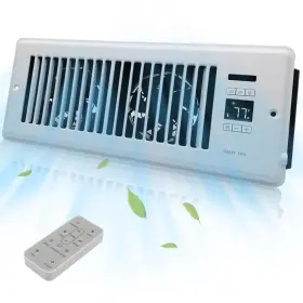 Cz-vf-n412-wt Cozzivita 4ftftx12ftftultra-quiet Register Booster Fan With High-precision Thermostat - Ac