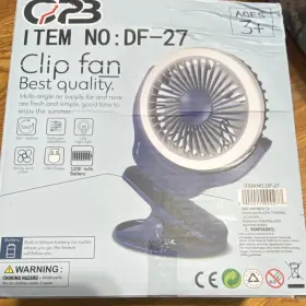 Cpb Df-27 Clip-on Fan Led Night Light Usb Rechargeable 3-speed 360 Rotation