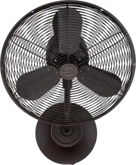 Bw116ag3-hw Craftmade Bellows I Damp Locations 16 Inch Oscillating Wall Cage Fan