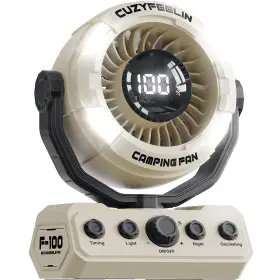 F100 Cuzyfeelin 730756208022 Portable Fan Rechargeable - Versatility Battery Powered With Led Lantern