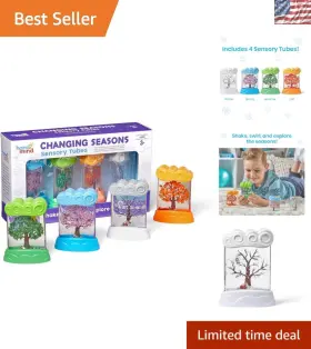D-fantix 726084609778 Explore Nature With Changing Seasons Sensory Tubes - Toddler Science Play