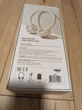 07068 Dansoon Bladeless Korean Neck Fan Rechargeable Portable Cream White #2