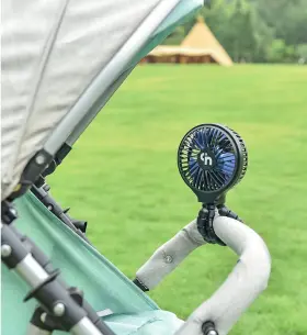 Sf01 Ddrihlees Portable Stroller Fan Battery Operated Clip On 3 Speed No Black #2