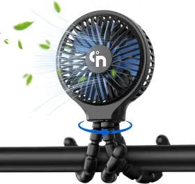 Sf01 Ddrihlees Portable Stroller Fan Battery Operated Clip On 3 Speed No Black