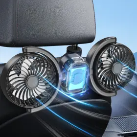 Dscz-11 Dealswin Rechargeable Car Fan For Backseat Kids Baby Battery And Usb Dual Power Fa