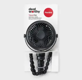 Dealworthy 198850206861 Deal Worthy Tripod Fan Flexible Rechargeable Portable Stroller Clip-on