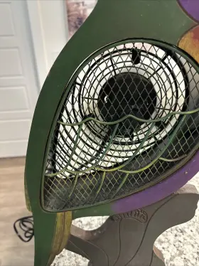 Dbf0110 Deco Breeze Macaw Parrot Wood Figurine Table Fan Model Electric Preowned #3
