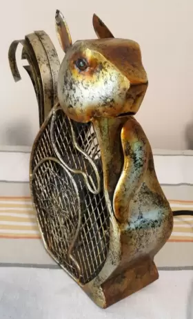 Dbf0225 Deco Breeze Squirrel Figurine Decorative Fan #2