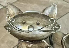 Dbf0257 Deco Breeze Cat Fan Metal Sculpture 11 Inch Tall Electric Desk Figurine Tested #3