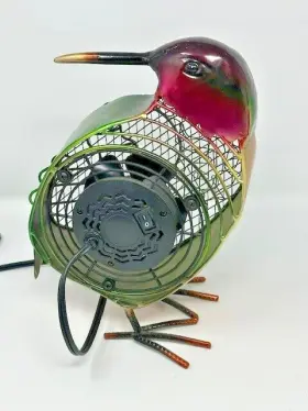 Dbf0261 Deco Breeze Hummingbird Retro Decorative Collectible Figurine Table Fan Rare #3