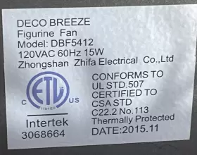 Dbf0272 Deco Breeze Race Car Table Top Figurine Fan #2