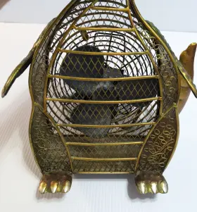 Dbf0331 Deco Breeze Figurine Gator Metal Electric 2 Speed Fan Table Desk 15 Inch Sculpture #2