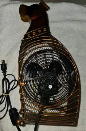 Dbf0357 Deco Breeze Decorative Dog Figurine Metal Elec. 2 Speed Fan 18 Inch Tested Working