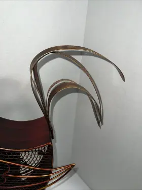 Dbf0360 Deco Breeze Unique Large Rooster Chicken Elect Fan Sculpted Metal Farmhouse Decoration #3