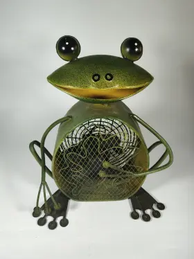 Dbf0361 Deco Breeze Electric Frog Fan Tall Metal Sculpture Decorative Tested #2