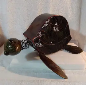 Dbf0378 Deco Breeze Sea Turtle Figurine Fan Metal Sculpture Decobreeze Electric #2