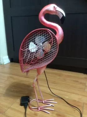 Dbf0397 Deco Breeze Pink Flamingo Bird Personal Metal Electric Fan - Great Condition
