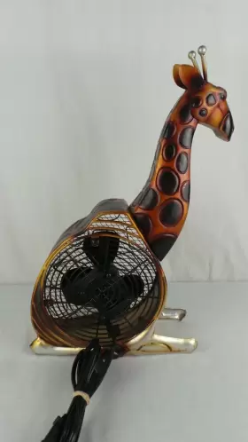 Dbf1927 Deco Breeze Metal Giraffe Animal Shaped Electric Table Fan #2