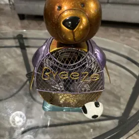 Dbf2011 Deco Breeze Bobble Head Bear Figurine Electric Fan Soccer Ball Tested Works #2