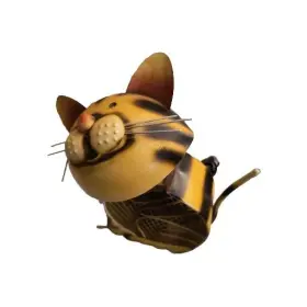 Dbf2437 Deco Breeze Orange Cat Fan Metal Sculpture 12 Inch Electric Working